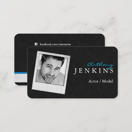 Leather Photo Frame Actor Business Cards