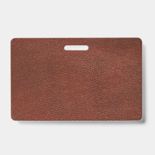Leather Plastic Badge - Horizontal