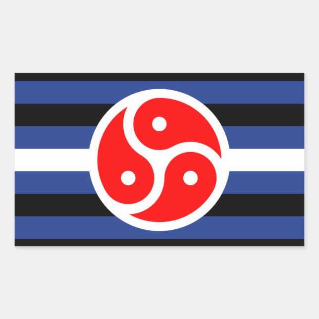 Leather Practice Pride Flag Rectangular Sticker (Front)