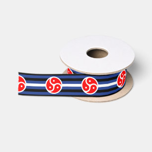 Leather Practice Pride Flag Satin Ribbon