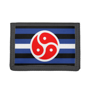 Leather Practice Pride Flag Trifold Wallet