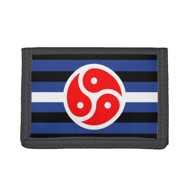 Leather Practice Pride Flag Trifold Wallet (Front)