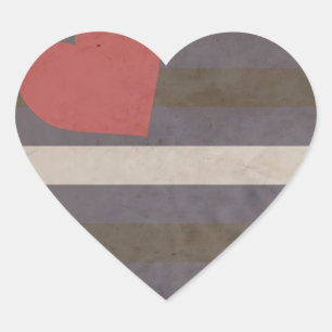 LEATHER PRIDE COLORS HEART STICKER