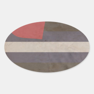 LEATHER PRIDE COLORS OVAL STICKER