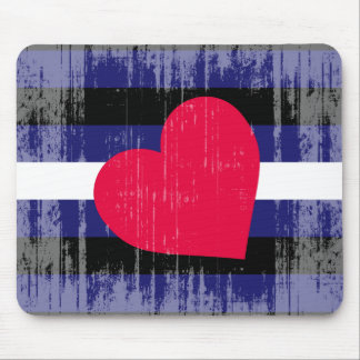 LEATHER PRIDE DISTRESSED DESIGN MOUSE PAD