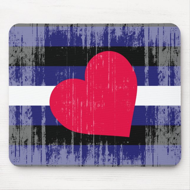 LEATHER PRIDE DISTRESSED DESIGN MOUSE PAD (Front)