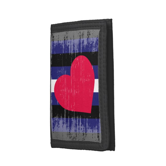 LEATHER PRIDE DISTRESSED DESIGN -.png Tri-fold Wallet (Side)