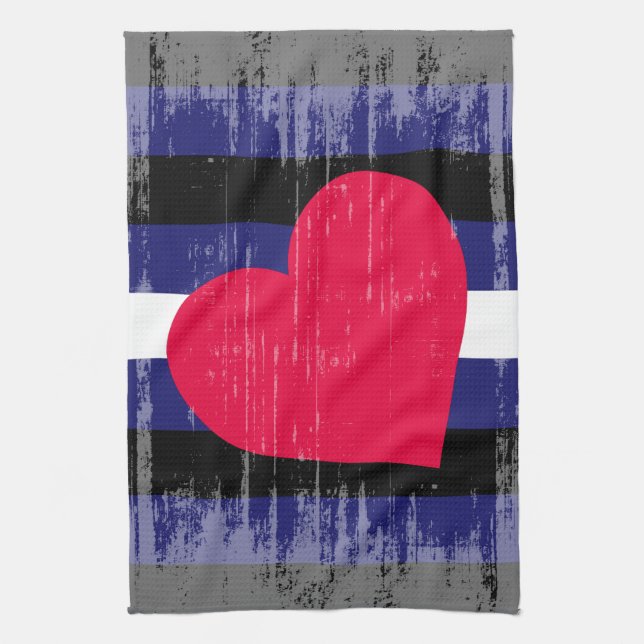 LEATHER PRIDE DISTRESSED DESIGN TOWEL (Vertical)