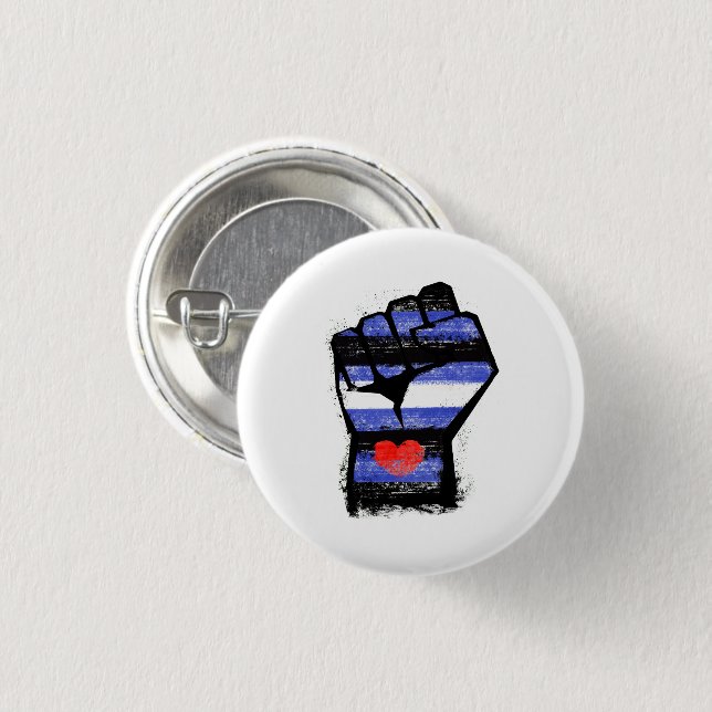 Leather Pride Fist Button (Front & Back)