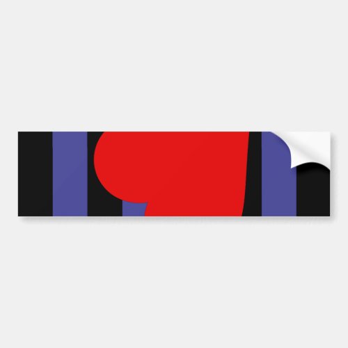 Leather Pride Flag and Heart Bumper Sticker