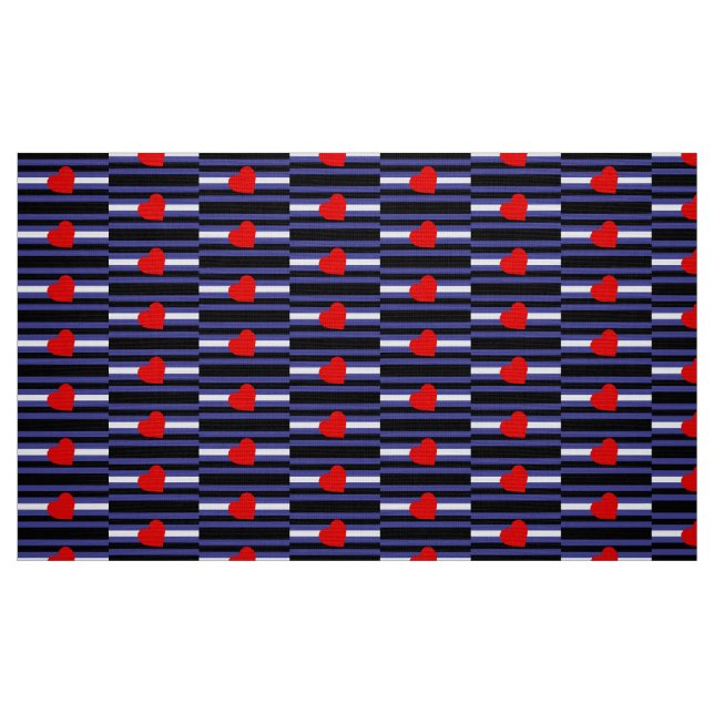 Leather Pride Flag and Heart Fabric (Fat Quarter)