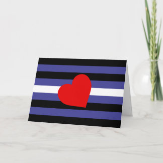 Leather Pride Flag and Heart Holiday Card