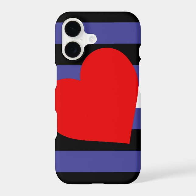 Leather Pride Flag and Heart Iphone Case (Back)