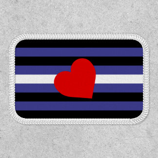 Leather Pride Flag and Heart Patch
