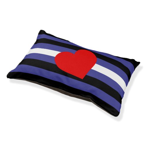 Leather Pride Flag and Heart Pet Bed Leather Pride Flag and Heart Pet Bed