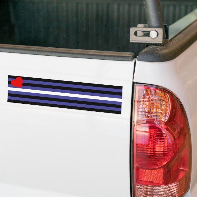 Leather Pride Flag Bumper Sticker (On Truck)