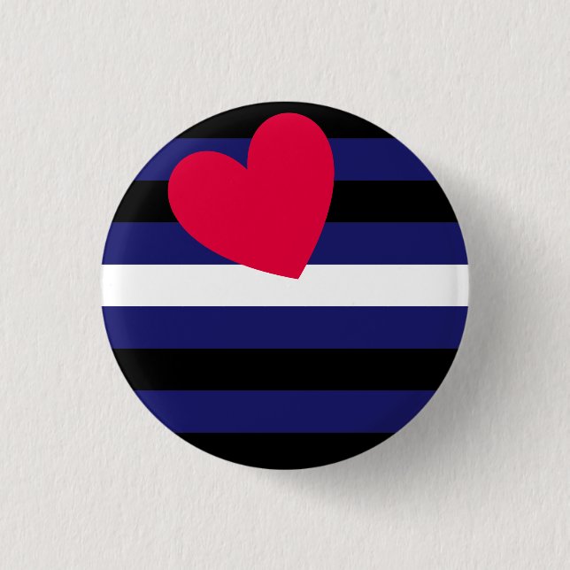 Leather Pride Flag  Button (Front)
