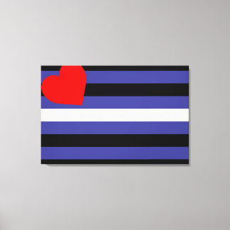 Leather Pride Flag Canvas Print