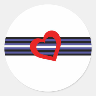 Leather Pride Flag Classic Round Sticker