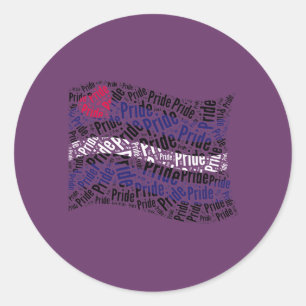Leather Pride Flag Classic Round Sticker