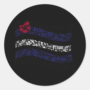 Leather Pride Flag Classic Round Sticker