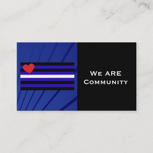 Customizable Leather Pride Flag Community Card Business Card