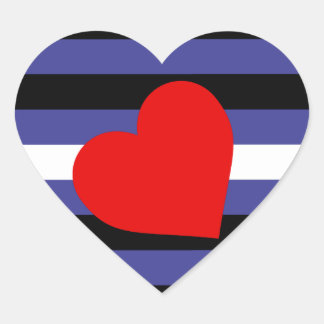 Leather Pride Flag Heart Sticker