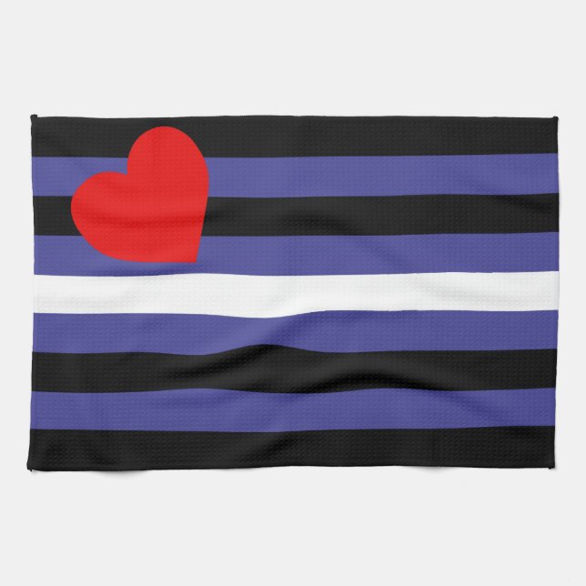 Leather Pride Flag Kitchen Towel (Horizontal)