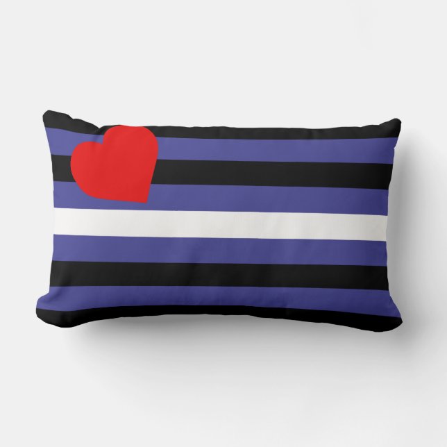 Leather Pride Flag Lumbar Pillow (Front)
