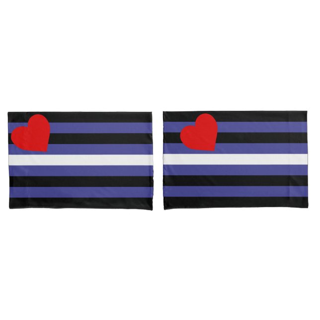 Leather Pride Flag Pillow Case (Front-Set)
