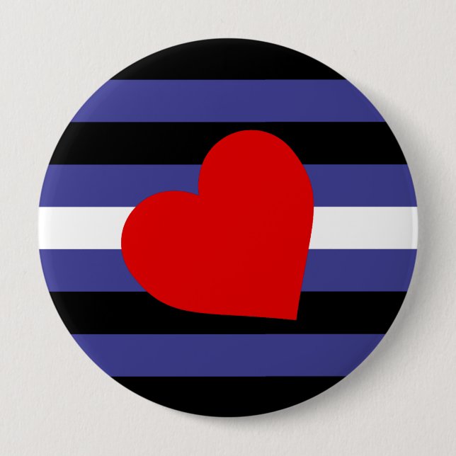 Leather Pride Flag Pinback Button (Front)