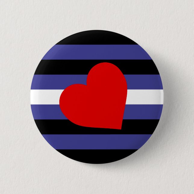 Leather Pride Flag Pinback Button (Front)