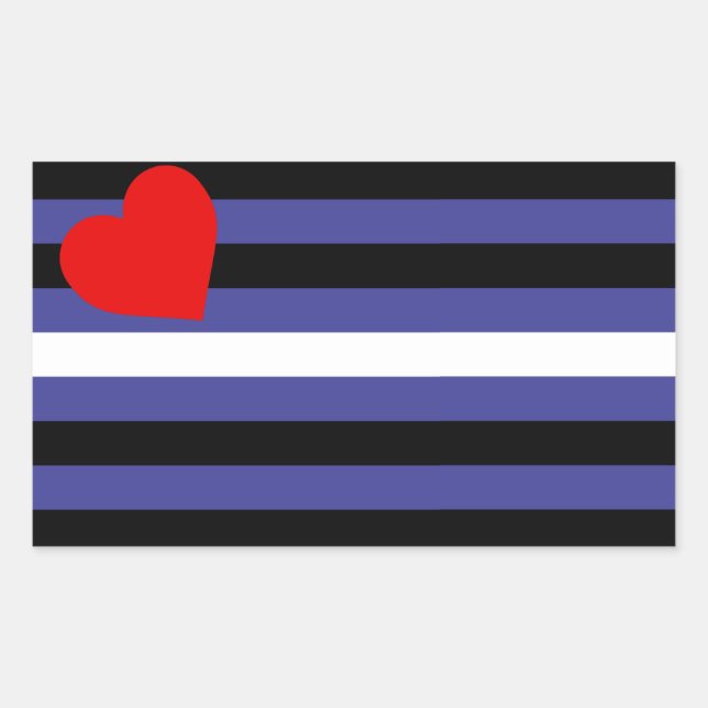 Leather Pride Flag Rectangular Sticker (Front)