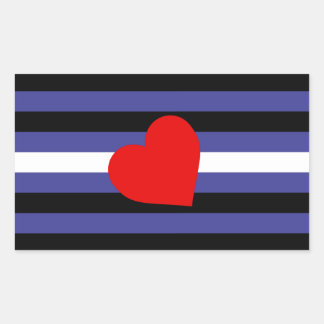 Leather Pride Flag Rectangular Sticker