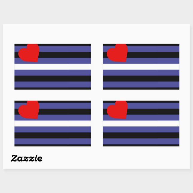 Leather Pride Flag Rectangular Sticker (Sheet)