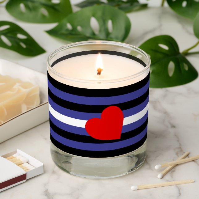 Leather Pride Flag Scented Candle (Lit)