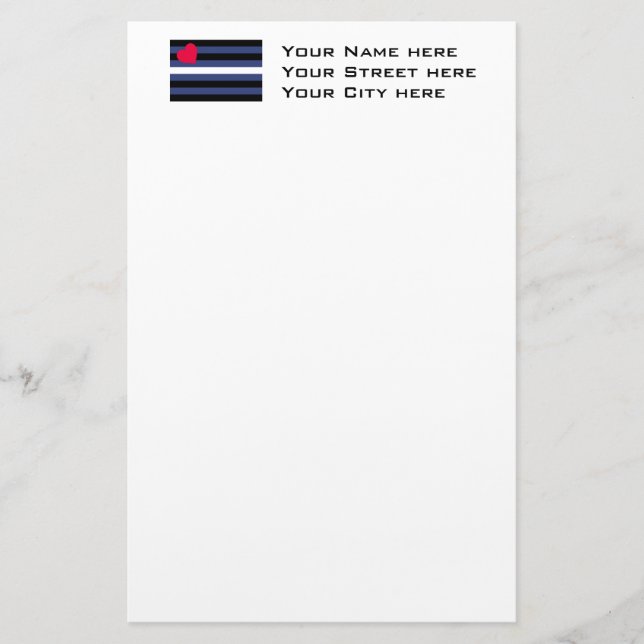 Leather Pride Flag Stationery (Front)