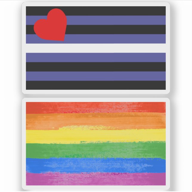 Leather Pride Flag Sticker (Front)