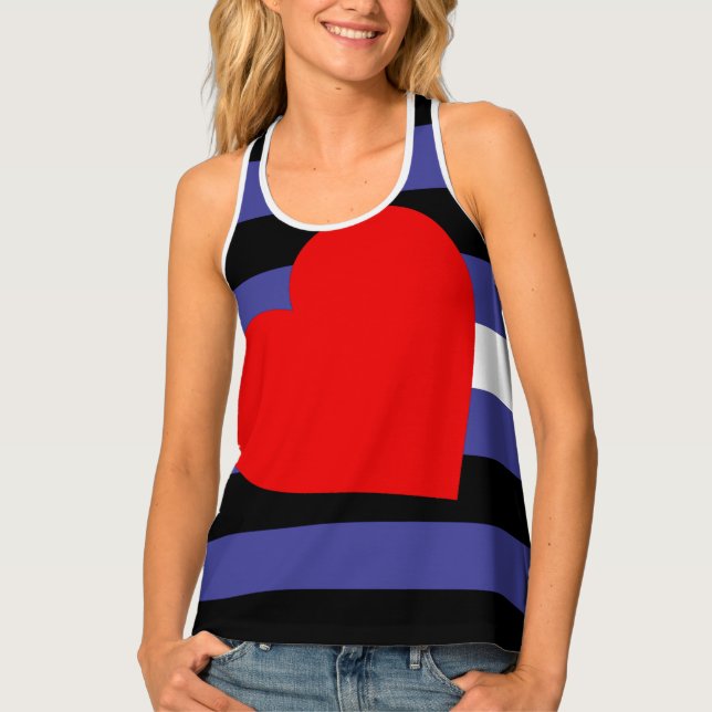 Leather Pride Flag Tank Top (Front)