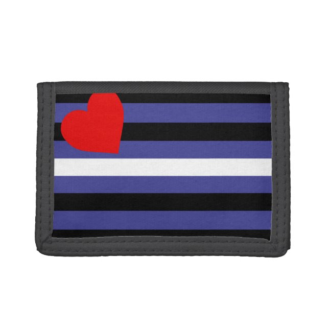 Leather Pride Flag Trifold Wallet (Front)
