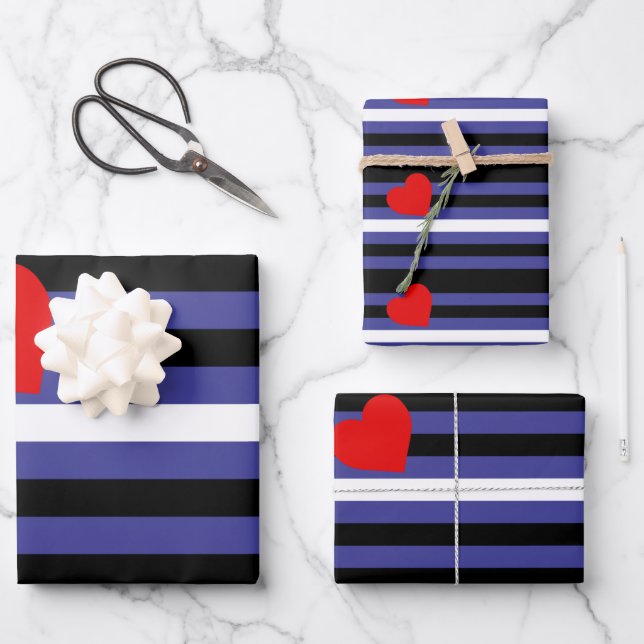 Leather Pride Flag Wrapping Paper Sheets (Front)
