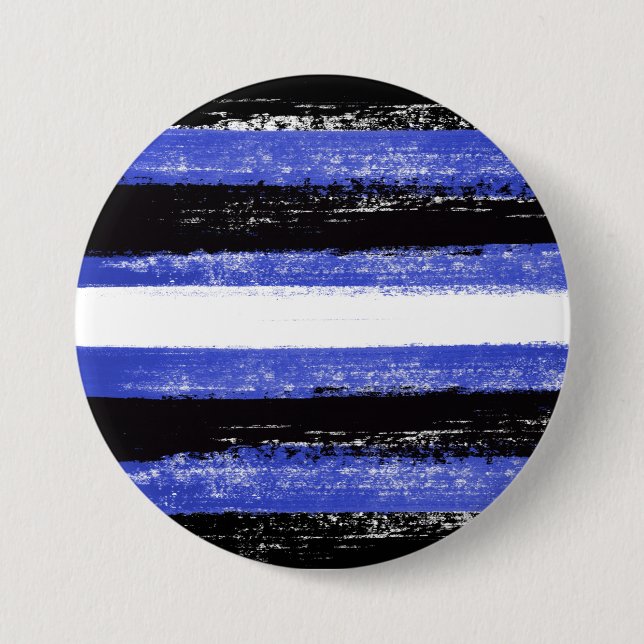 Leather Pride Paint Stripes Button (Front)