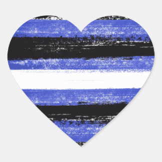 Leather Pride Paint Stripes Heart Sticker