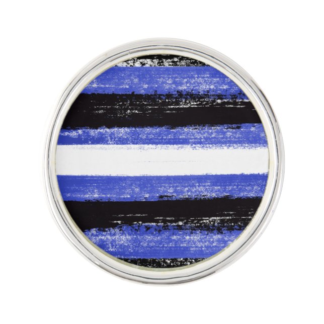 Leather Pride Paint Stripes Lapel Pin (Front)