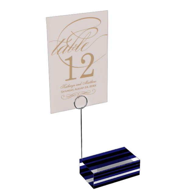 LEATHER PRIDE STRIPED HORIZONTAL - 2014 PRIDE.png Table Number Holder (Corner)
