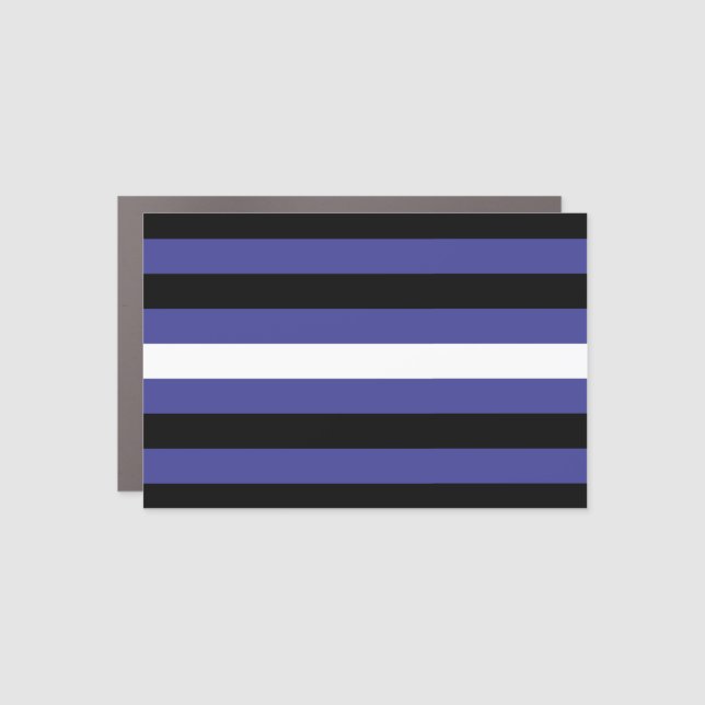 Leather Pride Stripes Car Magnet (Front)