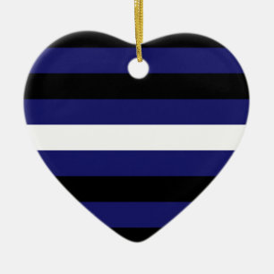 LEATHER PRIDE STRIPES DESIGN CERAMIC ORNAMENT