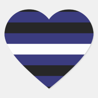 LEATHER PRIDE STRIPES DESIGN HEART STICKER