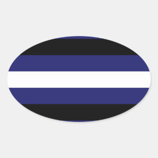 LEATHER PRIDE STRIPES DESIGN OVAL STICKER