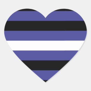 Leather Pride Stripes Heart Sticker